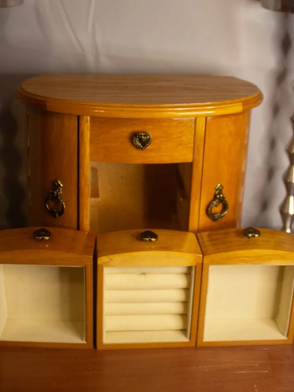 Mele Vintage Wooden Jewelry Box